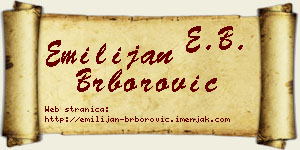 Emilijan Brborović vizit kartica